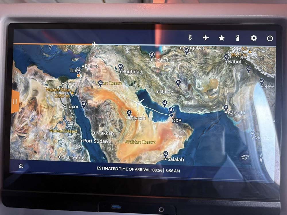 イスラエルへはスンナ派アラブ各国上空を通過
